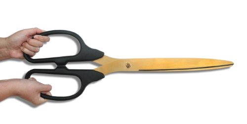 25 Gold Plated Ribbon Cutting Scissors with Gold Blades