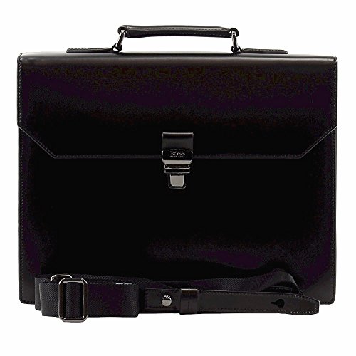 boss leather briefcase